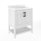 Merrick Lane Vigo Bathroom Vanity with Ceramic Sink, Carrara Marble Finish Countertop, Storage Cabinet with Soft Close Doors and Open Shelf
